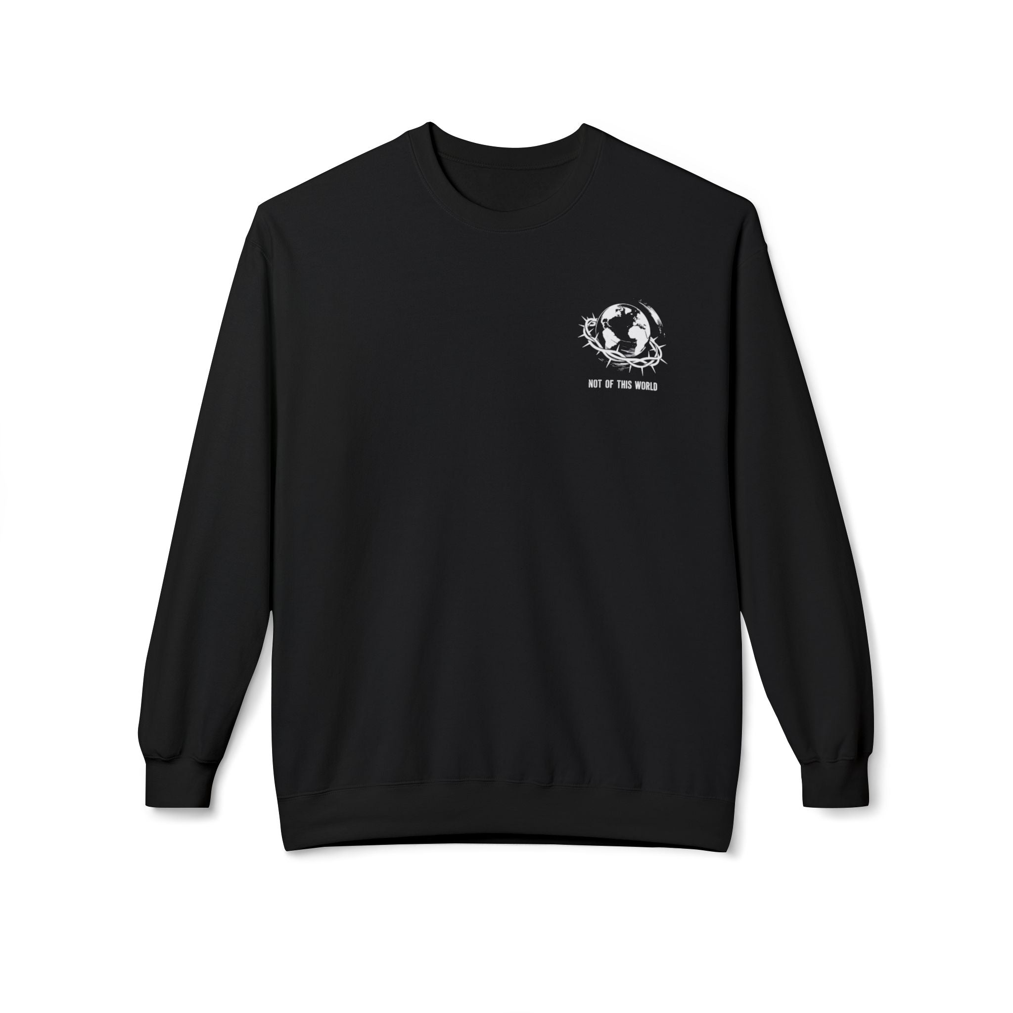 Seek First the Kingdom Sweatshirt — Christian Mountain Crewneck (Matthew 6:33)